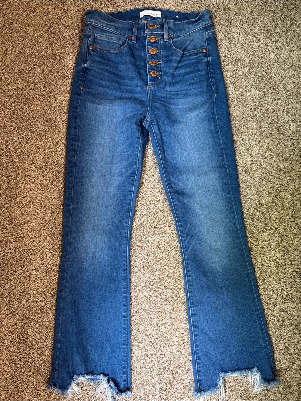 LOFT High Waist Kick Crop Jeans